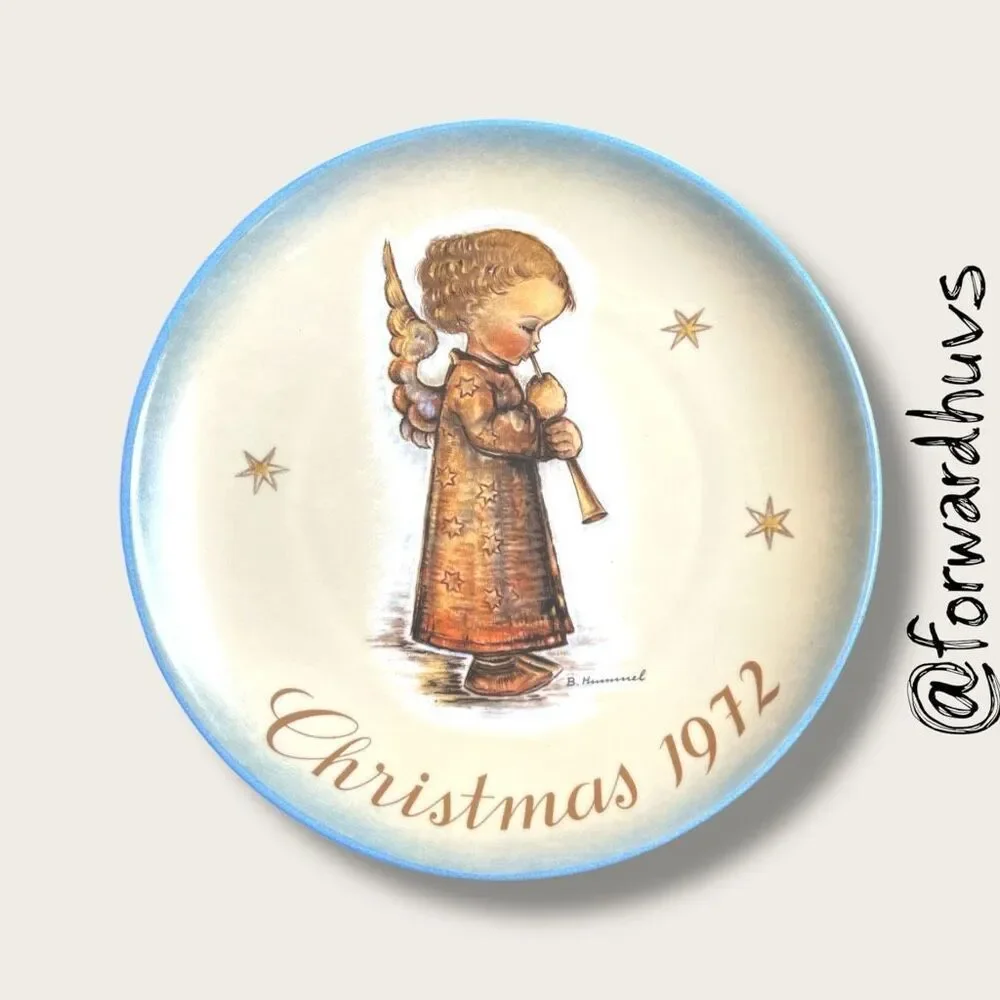 1972 Schmid “Engel mit Flöte” Christmas Plate – Berta Hummel – No Box